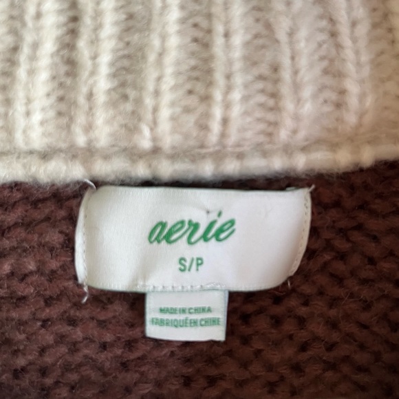 Aerie Fair Isle Wool Blend Chunky Knit Sweater - Picture 7 of 8